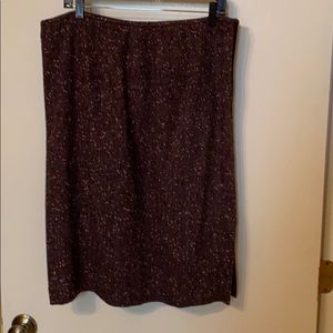 Lafayette 148 - chocolate brown tweed skirt